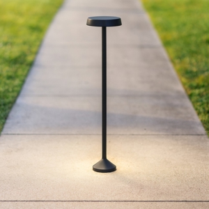 Lampione da esterno linea light pistillo ip65 nero h61 cm