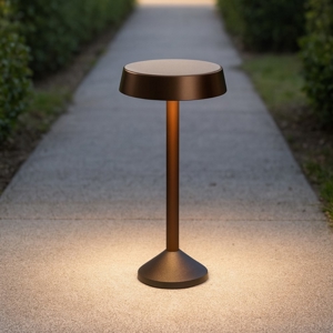 Linea light pistillo lampione da giardino marrone ip65 led 3000k