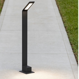 Lampione da giardino moderno nero led 7w 3000k
