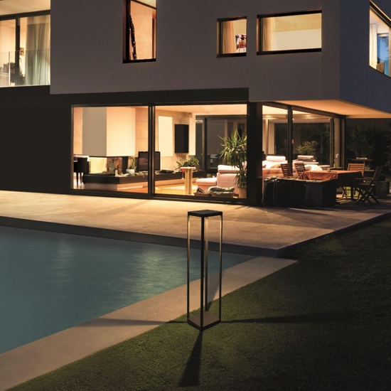 Lampioncino da giardino antracite moderno led 10w 3000k