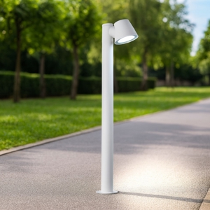 Lampione da giardino pt malta ondaluce bianco ip44