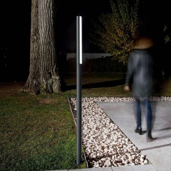 Ondaluce pt tommy lampione da esterno giardino antracite 180cm ip54