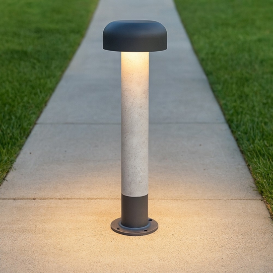 Lampione da esterno ip54 h84 cm grigio cemento Lampione da esterno ip54 h84 cm grigio cemento