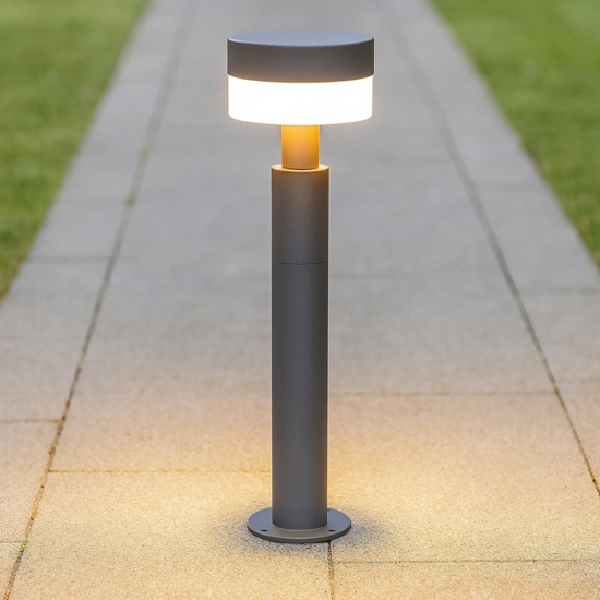 Lampione da giardino ip54 led 8w grigio antracite Lampione da giardino ip54 led 8w grigio antracite