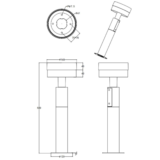 Lampione da giardino ip54 led 8w grigio antracite Lampione da giardino ip54 led 8w grigio antracite