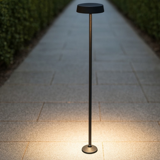 Linea light pistillo lampione da giardino nero ip65 led h119cm
