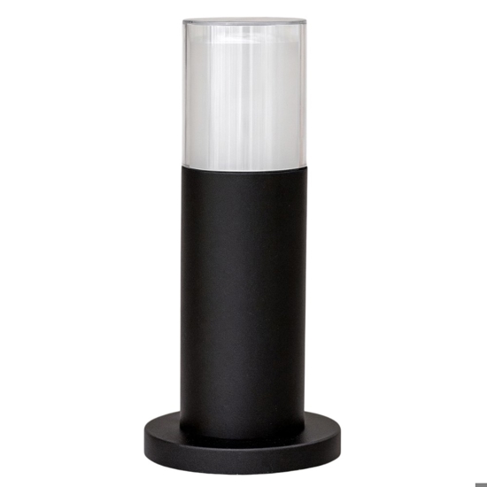 Lampioncino per giardini moderni led 8w 3000k ip65 tubolare nero