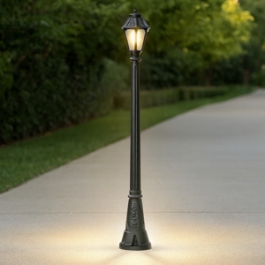 Lampione da giardino 182cm design lanterna nera top light asti