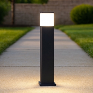 Top light como lampione da giardino nero anti corrosione