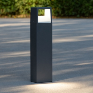 Gea luce lampione da giardino led 9w antracite ip54 h50 cm