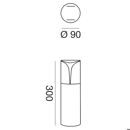Gea luce lampioncino da giardino ip44 antracite h30 cm