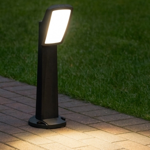 Lampione da giardino nero anti corrosione top light trento ip66