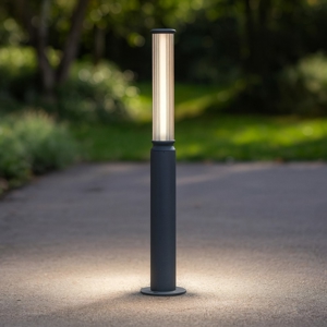 Lampione led da giardino moderno 12w 3000k grafite ip65
