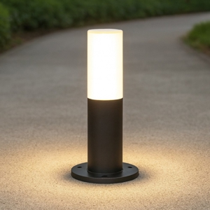 Maytoni willis lampione basso da giardino ip54 nero moderno