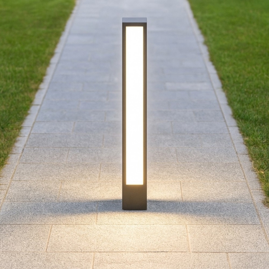 Maytoni hof lampione da giardino led 3000k ip65 colore grigio