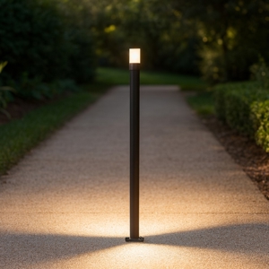 Maytoni spear lampione da giardino moderno con picchetto  led 3000k ip65