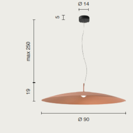 Lampadario da cucina led 3000k ondaluce elle terra