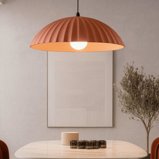 Lampadario moderno ondaluce rustic in cemento ruggine