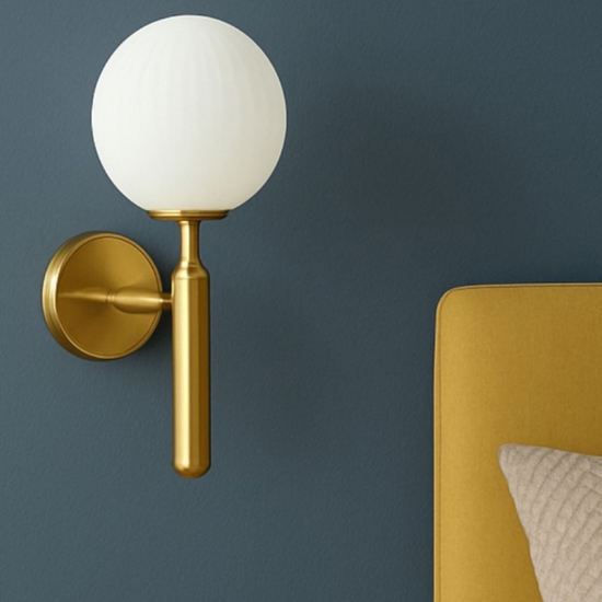 Applique per comodino camera da letto stile classico oro fp