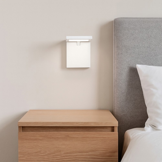 Applique da comodino bianco led 10w 3000k perenz secret