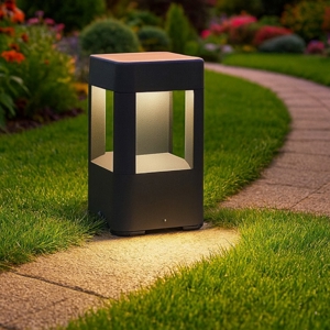 Lampioncino da esterno led 8w 3000k ip54 moderno antracite