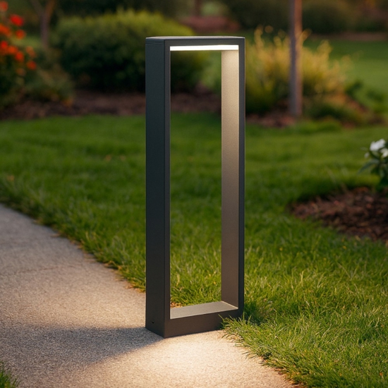 Lampione da esterno led 8w 3000k per giardino 50 cm moderno