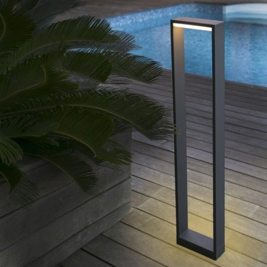 Lampione da esterno led 8w 3000k per giardino 50 cm moderno