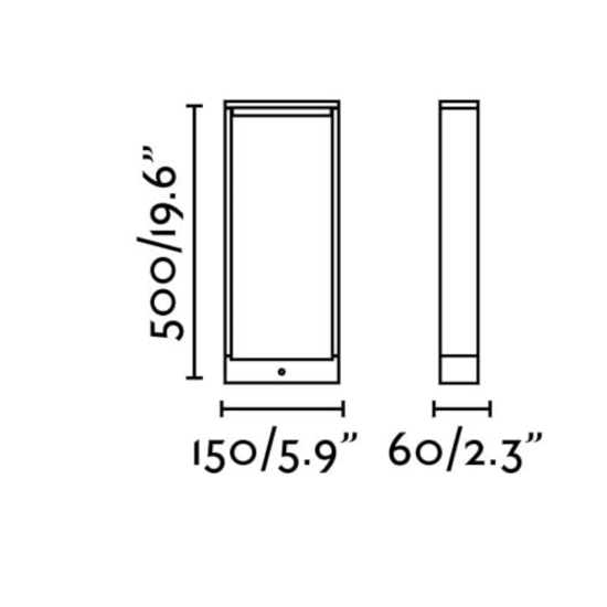 Lampione da esterno led 8w 3000k per giardino 50 cm moderno