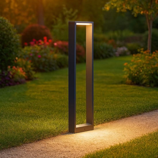 Lampione da esterno led 8w 3000k ip54 moderno illuminazione verso il basso