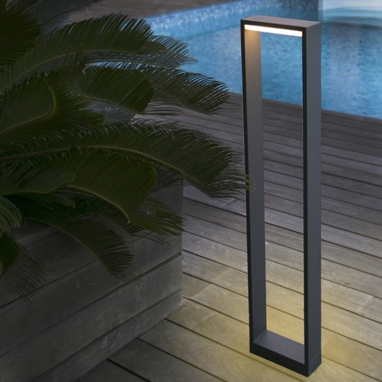 Lampione da esterno led 8w 3000k ip54 moderno illuminazione verso il basso