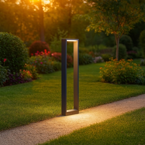 Lampione da esterno led 8w 3000k ip54 moderno illuminazione verso il basso