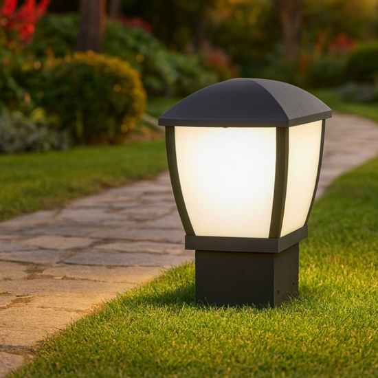 Lampioncino lanterna antracite moderna da giardino