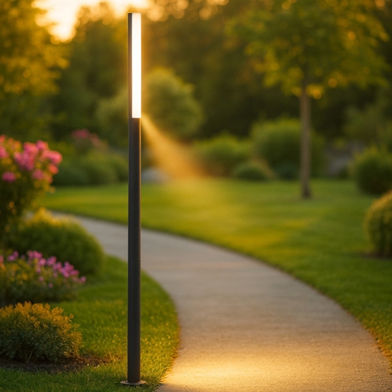 Lampione alto moderno da giardino led 16w 4000k per esterni
