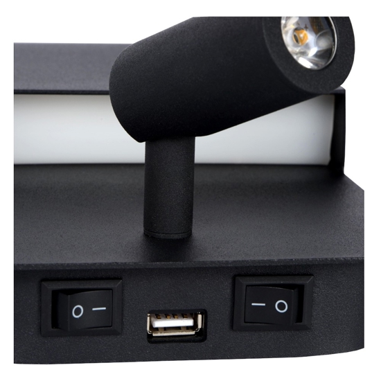 Applique per camera da letto moderna orientabile presa usb
