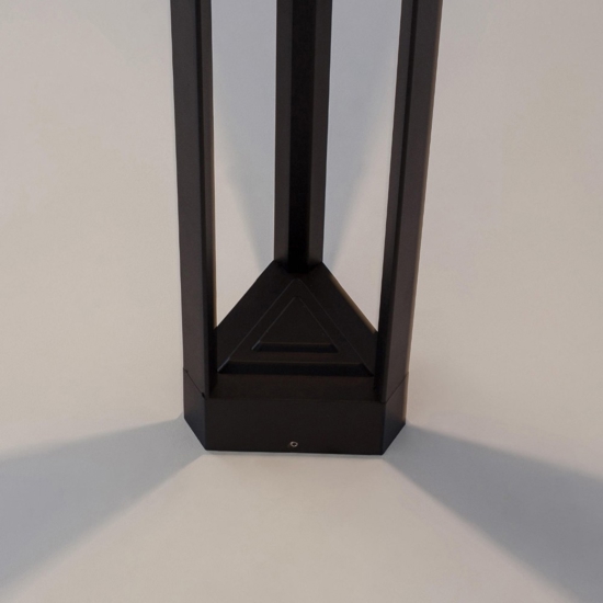 Lampioncino nero design moderno per giardino led 9w 3000k