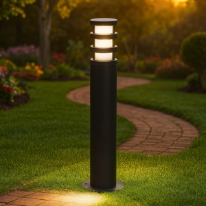Gea luce zeis lampione da giardino cilindro antracite moderno