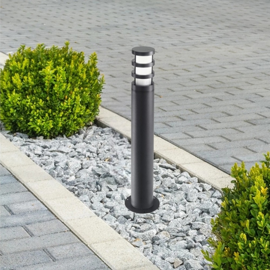 Gea luce zeis lampione da giardino cilindro antracite moderno