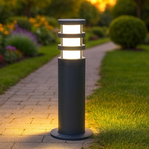Lampione da esterno antracite moderno gea luce zeis