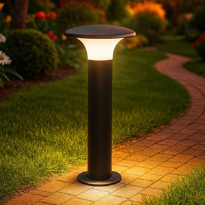 Lampione da giardino antracite moderno gea luce