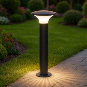 Lampione da giardino moderno antracite gea luce