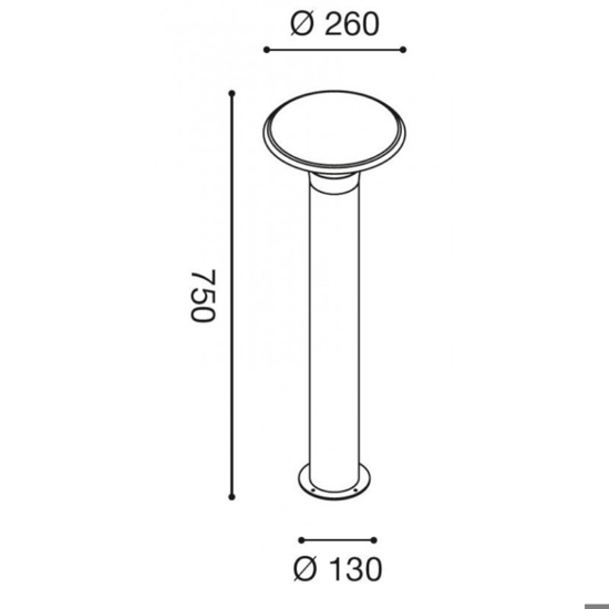 Lampione da giardino moderno antracite gea luce Lampione da giardino moderno antracite gea luce