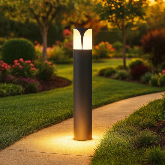 Gea luce lampioncino da giardino ip44 antracite h50 cm