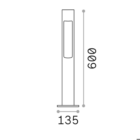 Acqua pt1 lampione da giardino antracite ideal lux Acqua pt1 lampione da giardino antracite ideal lux