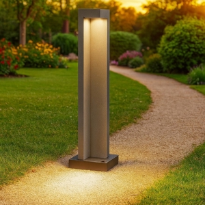Titano pt h74 ideal lux lampione da giardino effetto granito led 7w 4000k