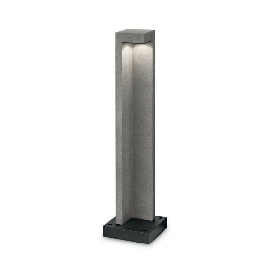Titano pt h74 ideal lux lampione da giardino effetto granito led 7w 4000k
