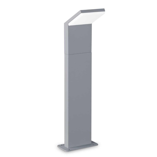 Ideal lux lampione da esterno h50 grigio led style pt Ideal lux lampione da esterno h50 grigio led style pt