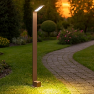 Agos pt 3000k lampione per esterno marrone design moderno