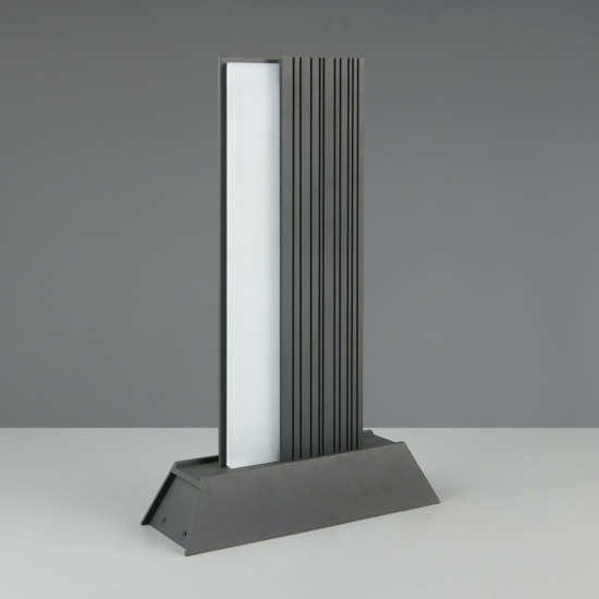 Lampioncino da giardino antracite moderno led 11w 3000k ip44 Lampioncino da giardino antracite moderno led 11w 3000k ip44