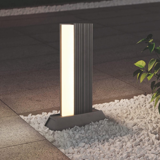 Lampioncino da giardino antracite moderno led 11w 3000k ip44 Lampioncino da giardino antracite moderno led 11w 3000k ip44