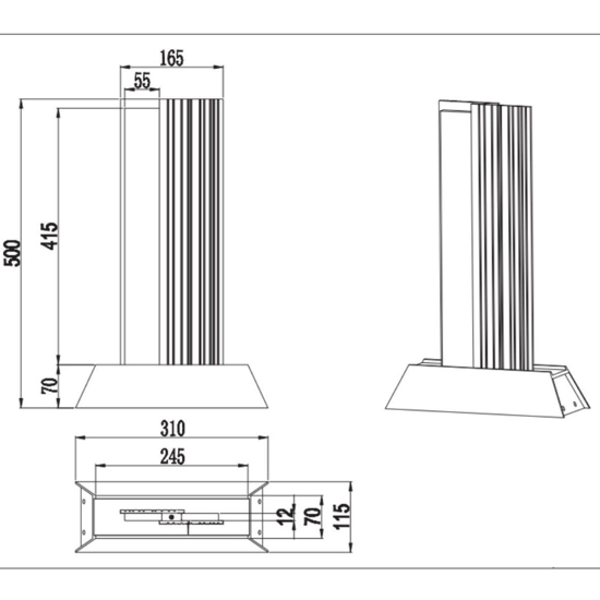 Lampioncino da giardino antracite moderno led 11w 3000k ip44 Lampioncino da giardino antracite moderno led 11w 3000k ip44
